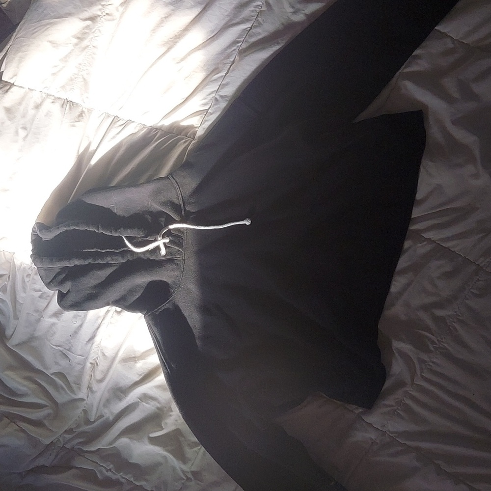 Black cropped Hoodie